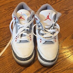 Jordan Kids White and Gray Sneakers